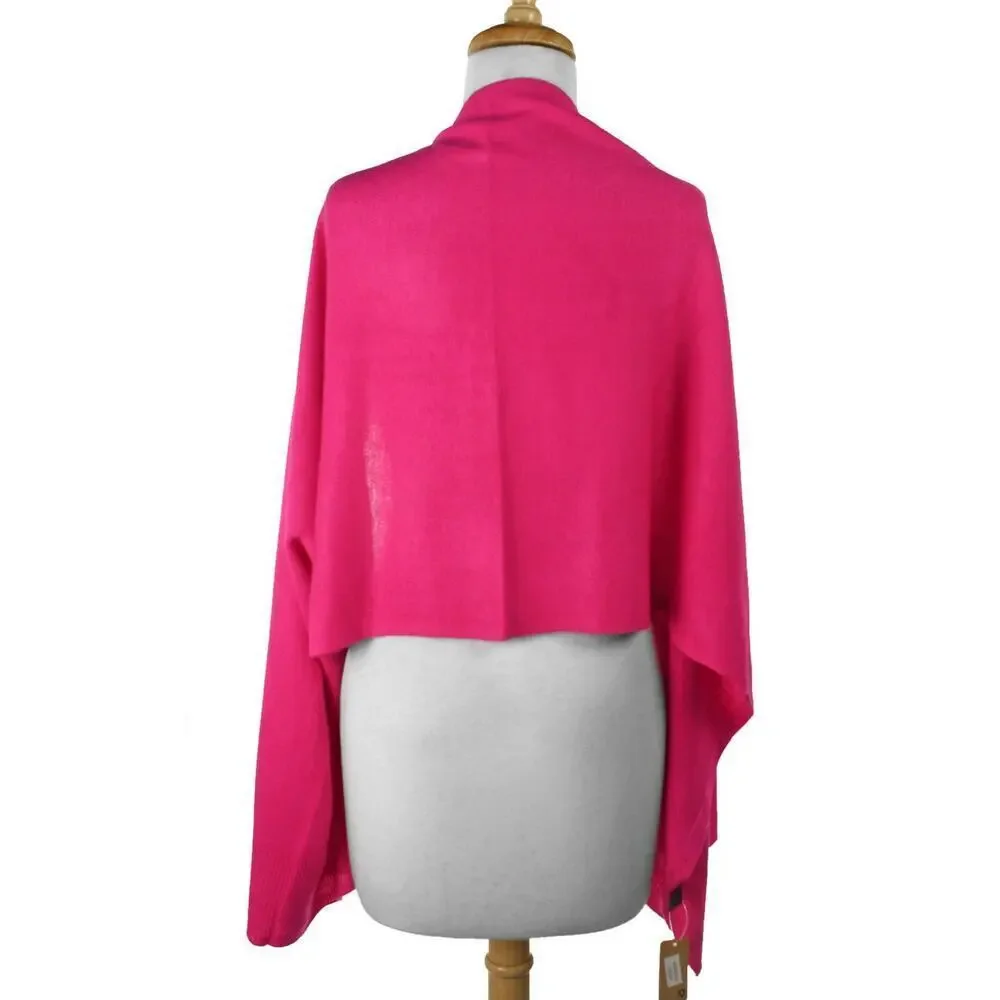 Pink Button Shawl Shrug Wrap 60